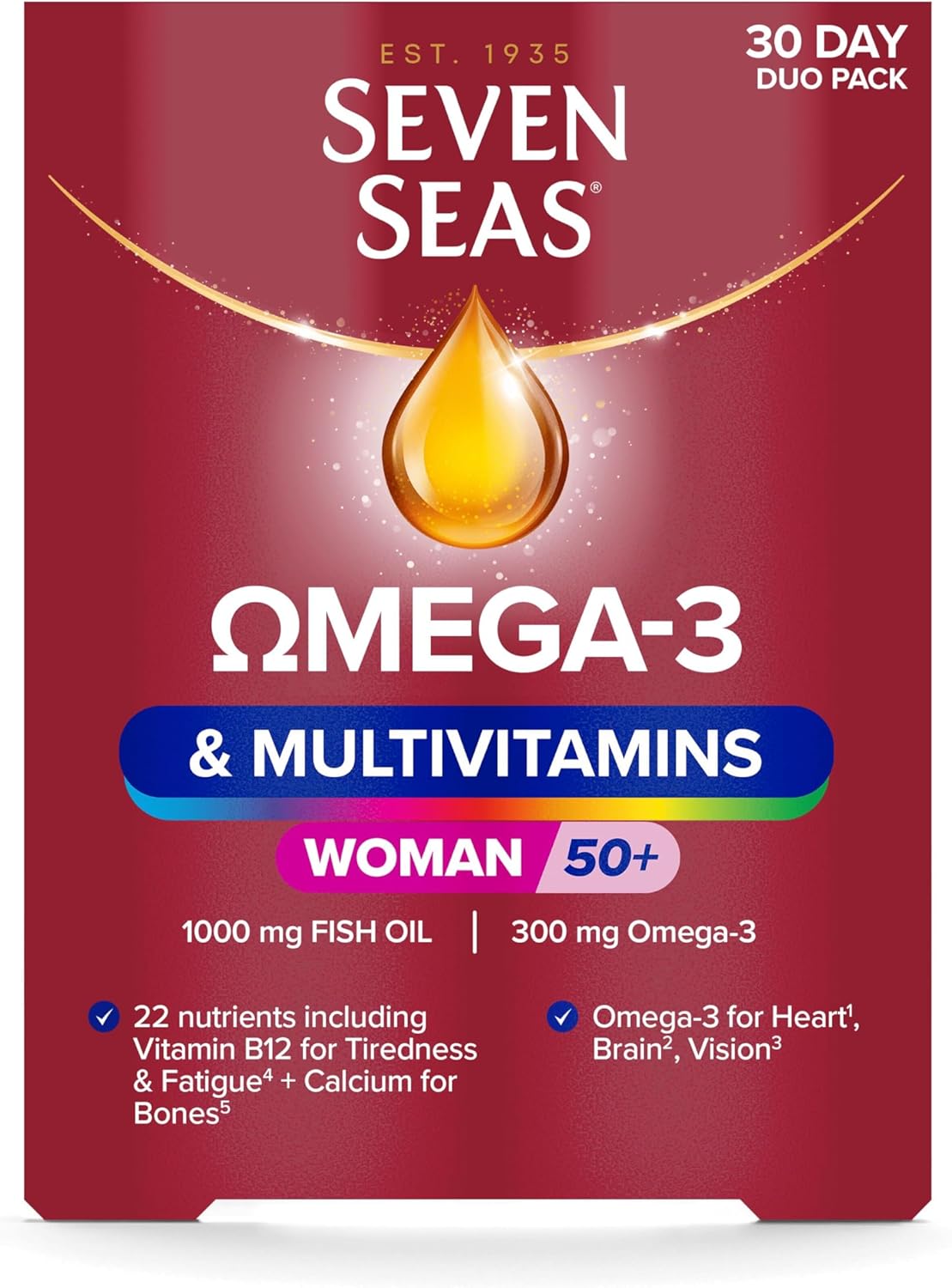 Seven Seas Omega-3 & Multivitamins Woman 50+ Review: Supports Healthy Ageing